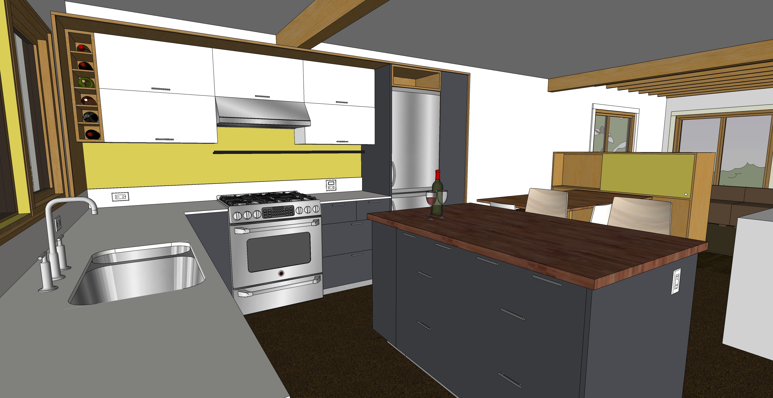 design kitchen in sketchup