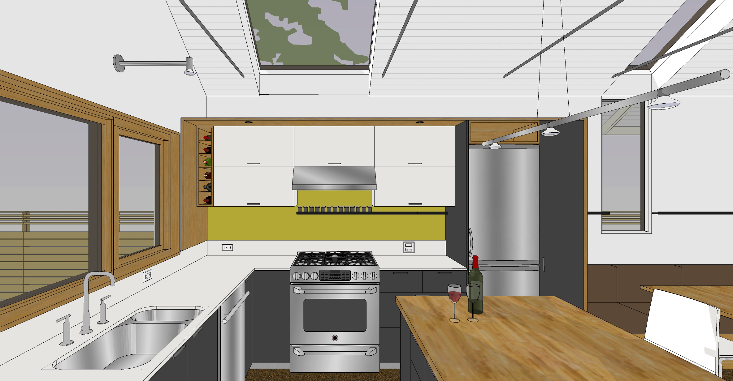 Рисуем стены sketchup